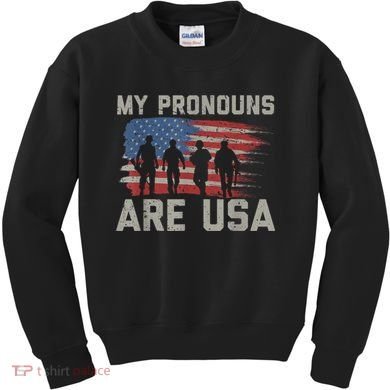 My Pronouns Are Usa Kids Sweatshirt