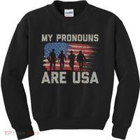 My Pronouns Are Usa Kids Sweatshirt thumb 0