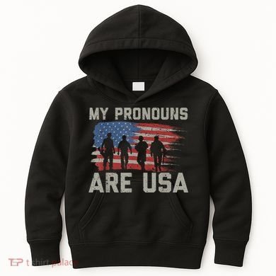 My Pronouns Are Usa Kids Hoodie