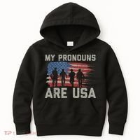 My Pronouns Are Usa Kids Hoodie thumb 0