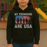 My Pronouns Are Usa Kids Hoodie thumb 3