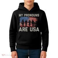 My Pronouns Are Usa Kids Hoodie thumb 4