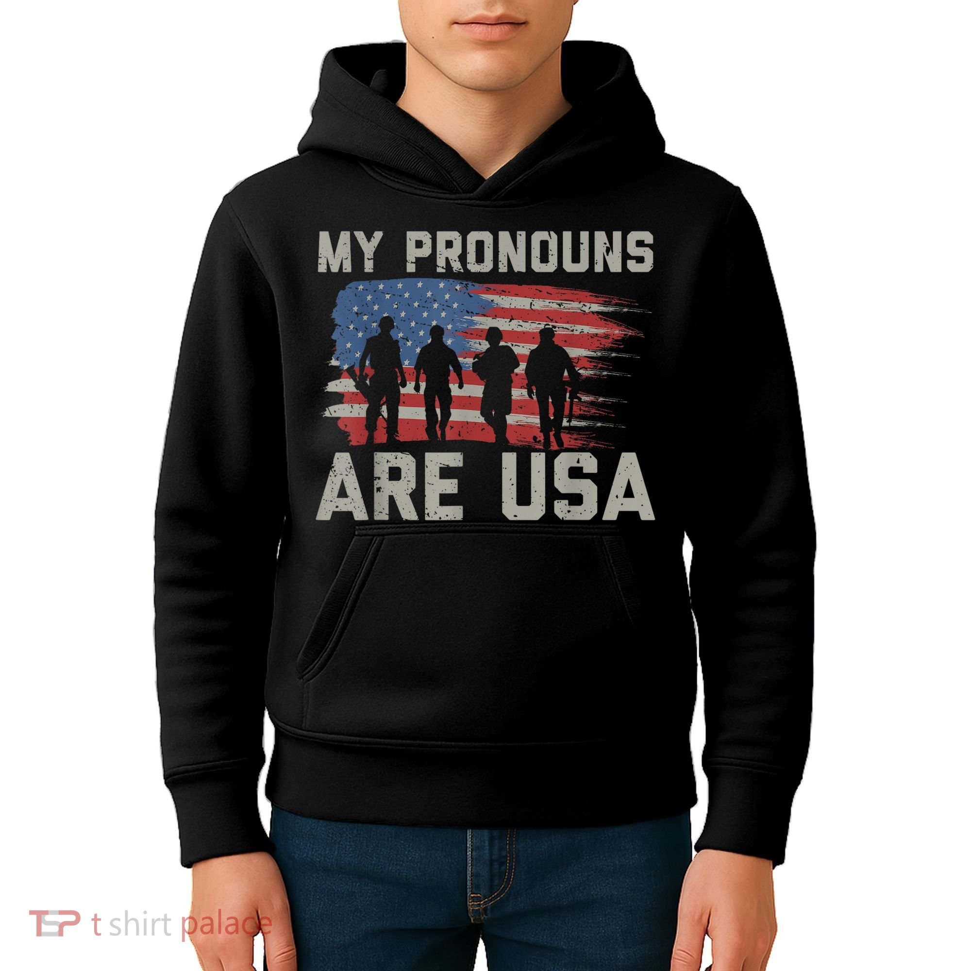 My Pronouns Are Usa Kids Hoodie