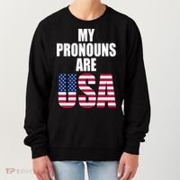 My Pronouns Are USA Patriotic Women's Sweatshirt thumb 0