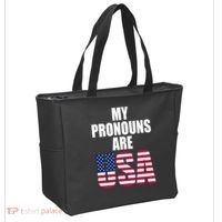 My Pronouns Are USA Patriotic Tote Bag thumb 2