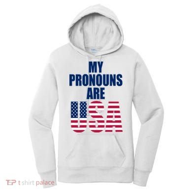 My Pronouns Are USA Patriotic Women's Hoodie
