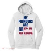 My Pronouns Are USA Patriotic Women's Hoodie thumb 0