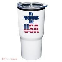 My Pronouns Are USA Patriotic Tumbler thumb 0