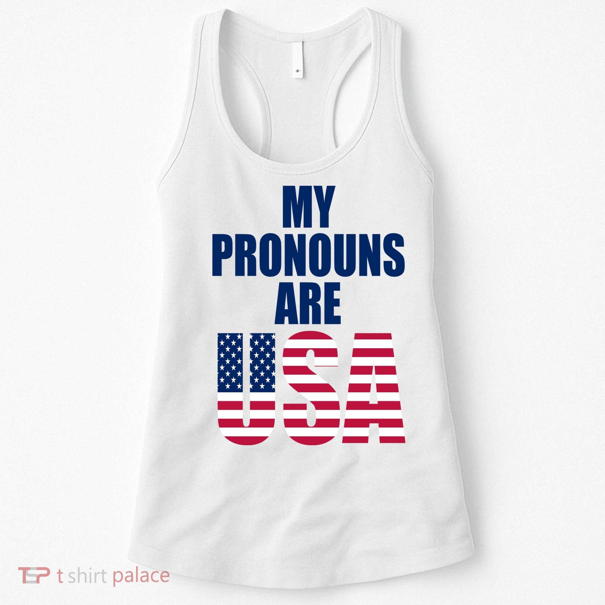 My Pronouns Are USA Patriotic Women's Tank Top