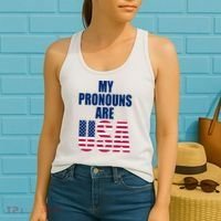 My Pronouns Are USA Patriotic Women's Tank Top thumb 2