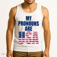 My Pronouns Are USA Patriotic Tank Top thumb 3