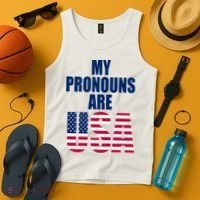 My Pronouns Are USA Patriotic Tank Top thumb 4