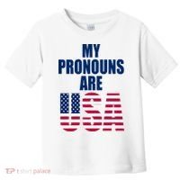 My Pronouns Are USA Patriotic Toddler T-Shirt thumb 0