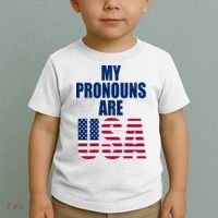 My Pronouns Are USA Patriotic Toddler T-Shirt thumb 2