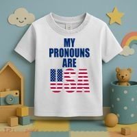 My Pronouns Are USA Patriotic Toddler T-Shirt thumb 3