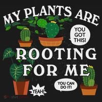 My Plants Are Rooting For Me Plant Funny Gardening Gardener Long Sleeve Shirt thumb 2