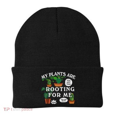 My Plants Are Rooting For Me Plant Funny Gardening Gardener Beanie