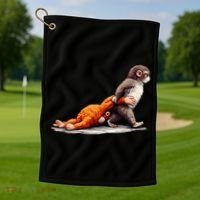 Monkey Punch Baby Little Punch Big Love Golf Towel thumb 1