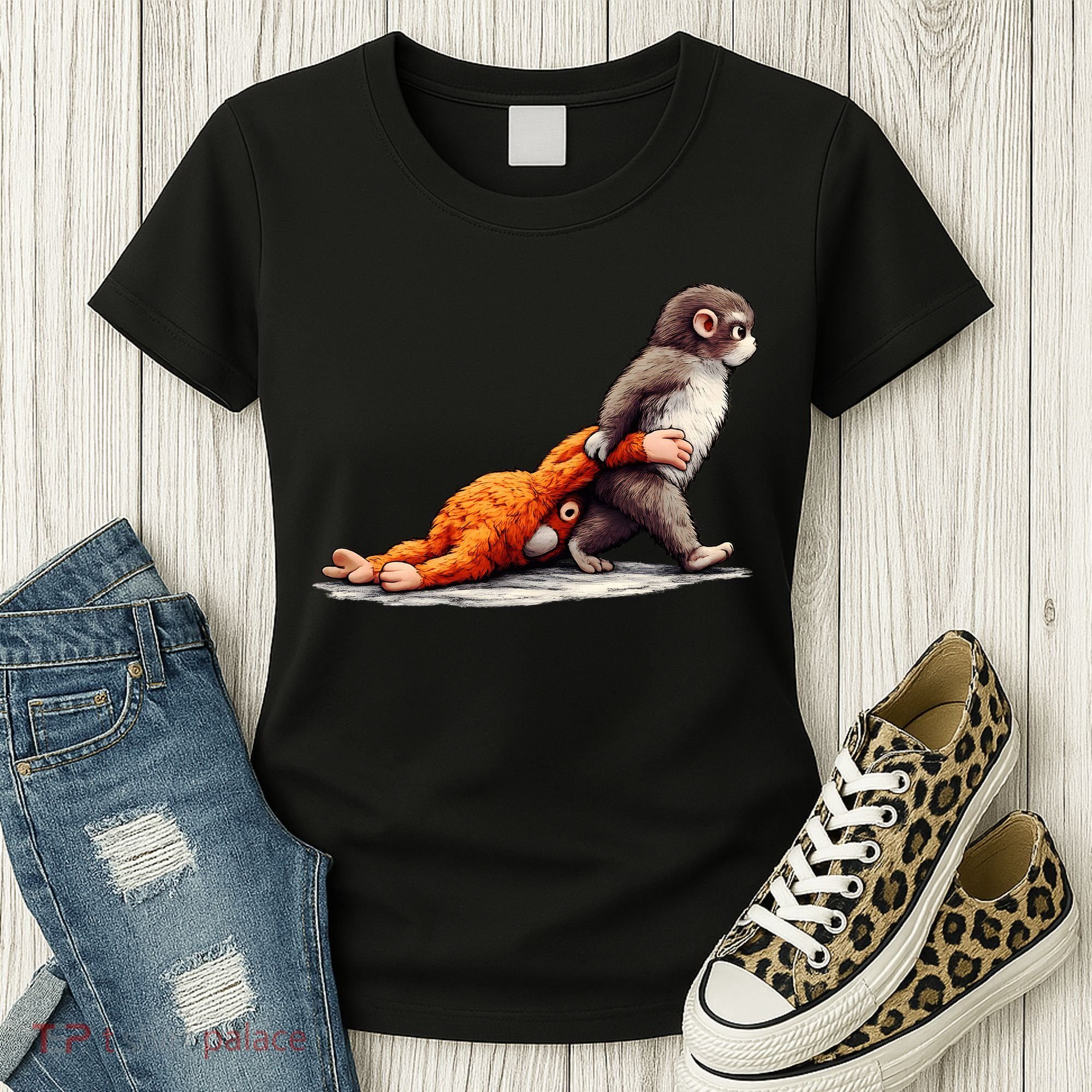 Monkey Punch Baby Little Punch Big Love Women's T-Shirt