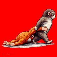 Monkey Punch Baby Little Punch Big Love Santa Hat thumb 1