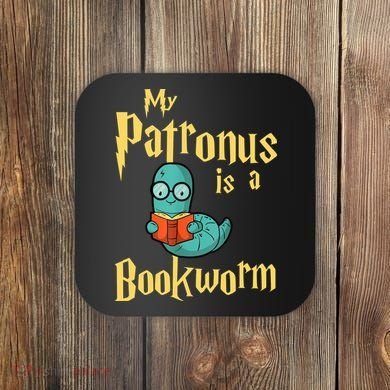 My Patronus Bookworm Coaster