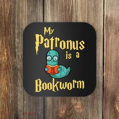 My Patronus Bookworm Coaster
