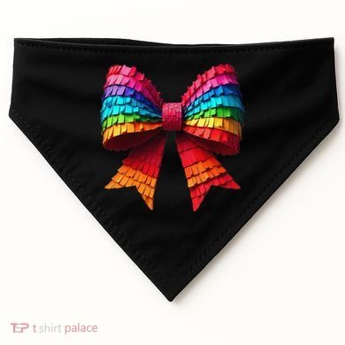 Mexican Pinata Bow Mexican Coquette Cinco De Mayo USA-Made Doggie Bandana