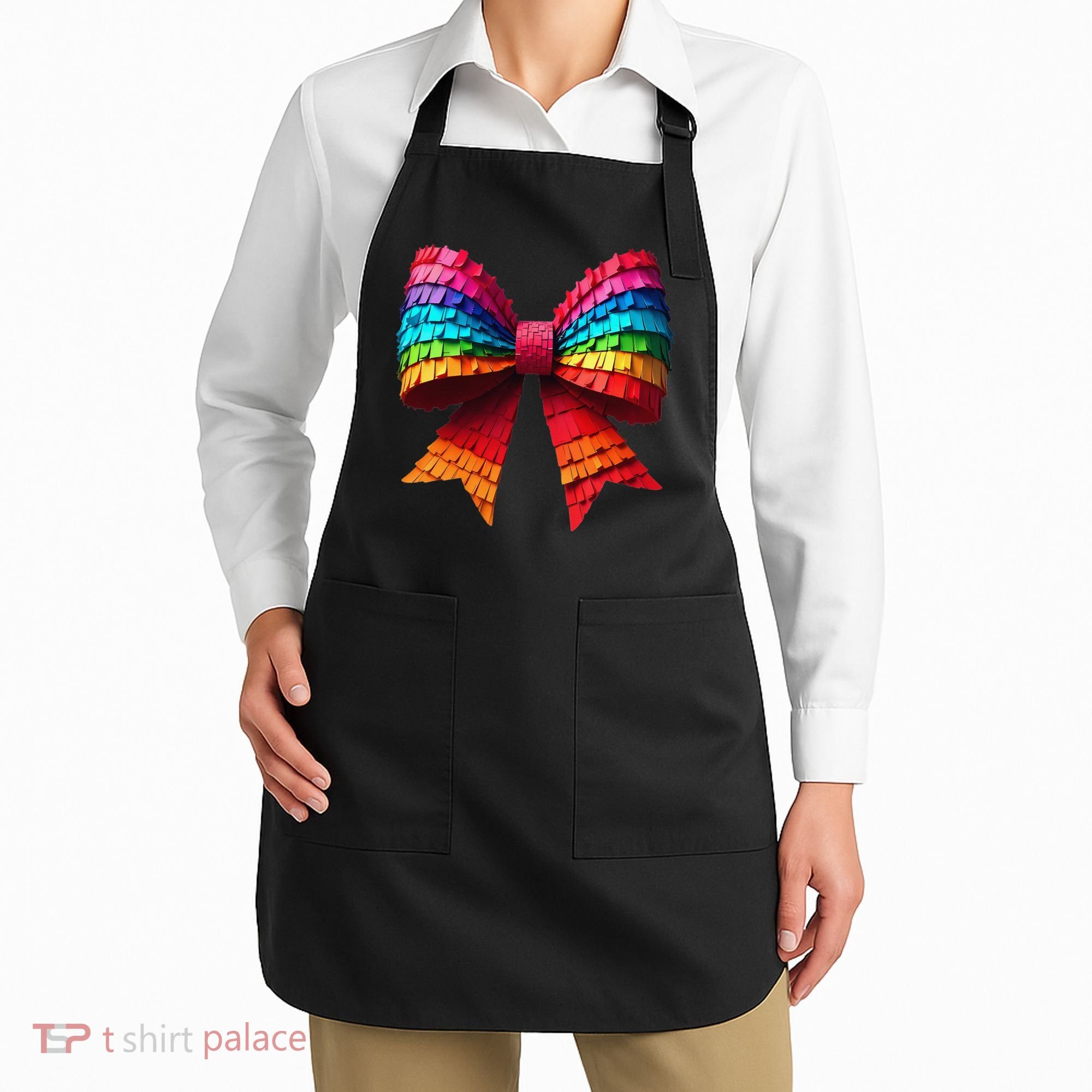 Mexican Pinata Bow Mexican Coquette Cinco De Mayo Apron