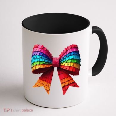 Mexican Pinata Bow Mexican Coquette Cinco De Mayo Coffee Mug back