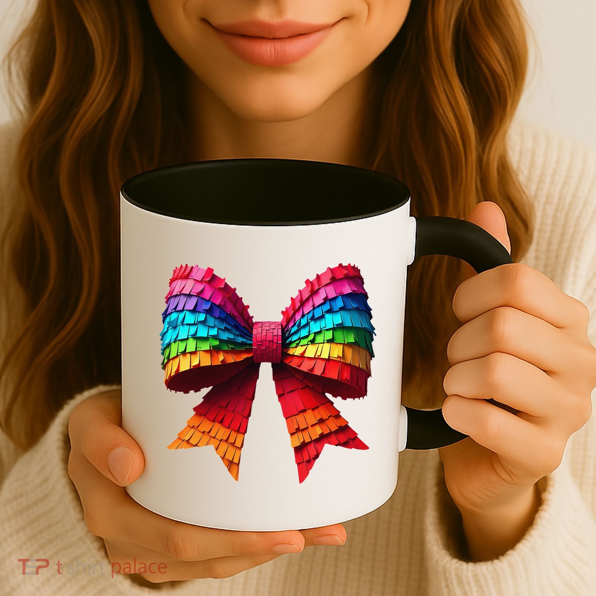 Mexican Pinata Bow Mexican Coquette Cinco De Mayo Coffee Mug