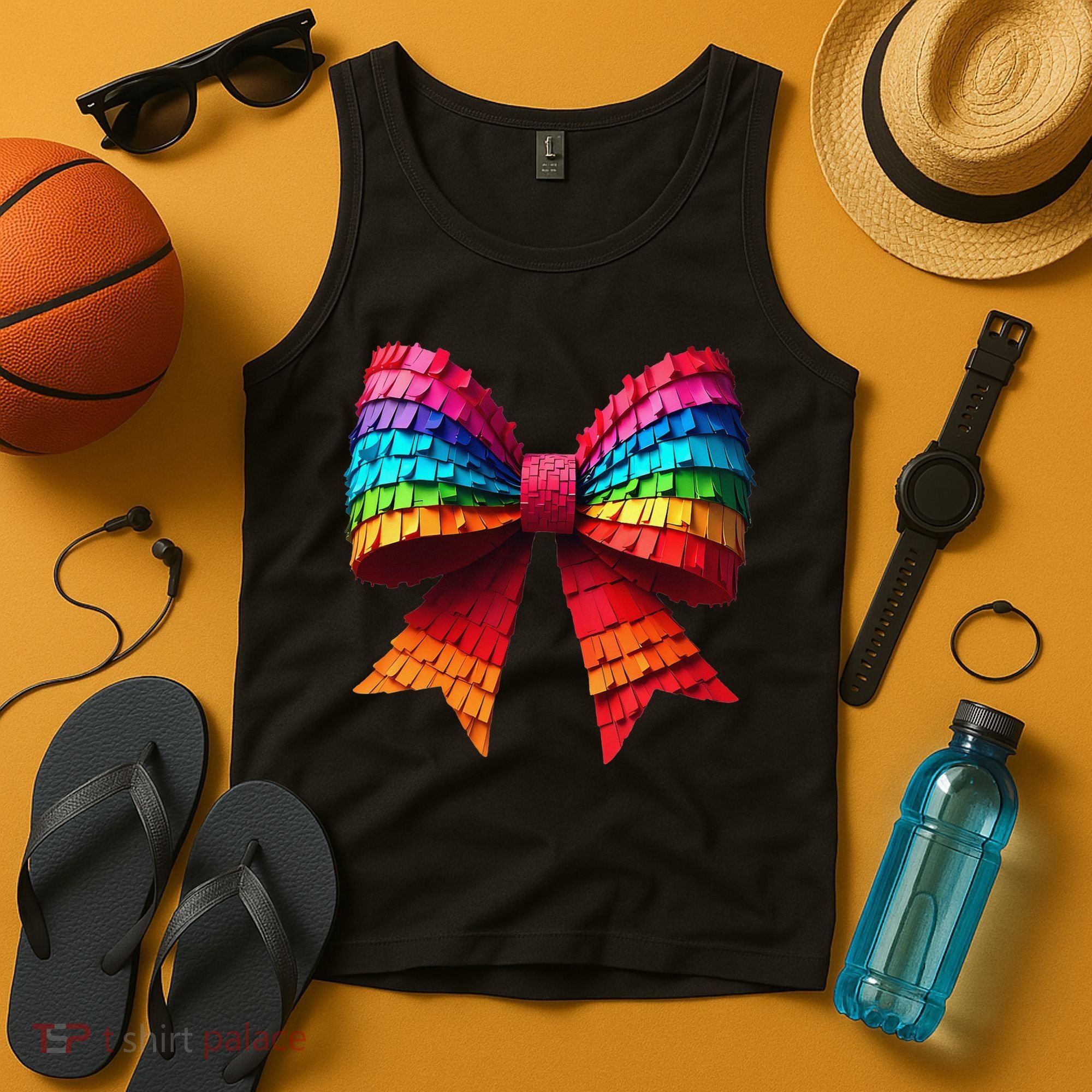 Mexican Pinata Bow Mexican Coquette Cinco De Mayo Tank Top