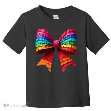 Mexican Pinata Bow Mexican Coquette Cinco De Mayo Toddler T-Shirt