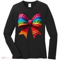 Mexican Pinata Bow Mexican Coquette Cinco De Mayo Women's Long Sleeve Shirt thumb 0