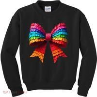 Mexican Pinata Bow Mexican Coquette Cinco De Mayo Kids Sweatshirt thumb 0