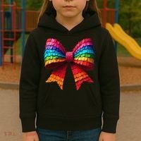Mexican Pinata Bow Mexican Coquette Cinco De Mayo Kids Hoodie thumb 3