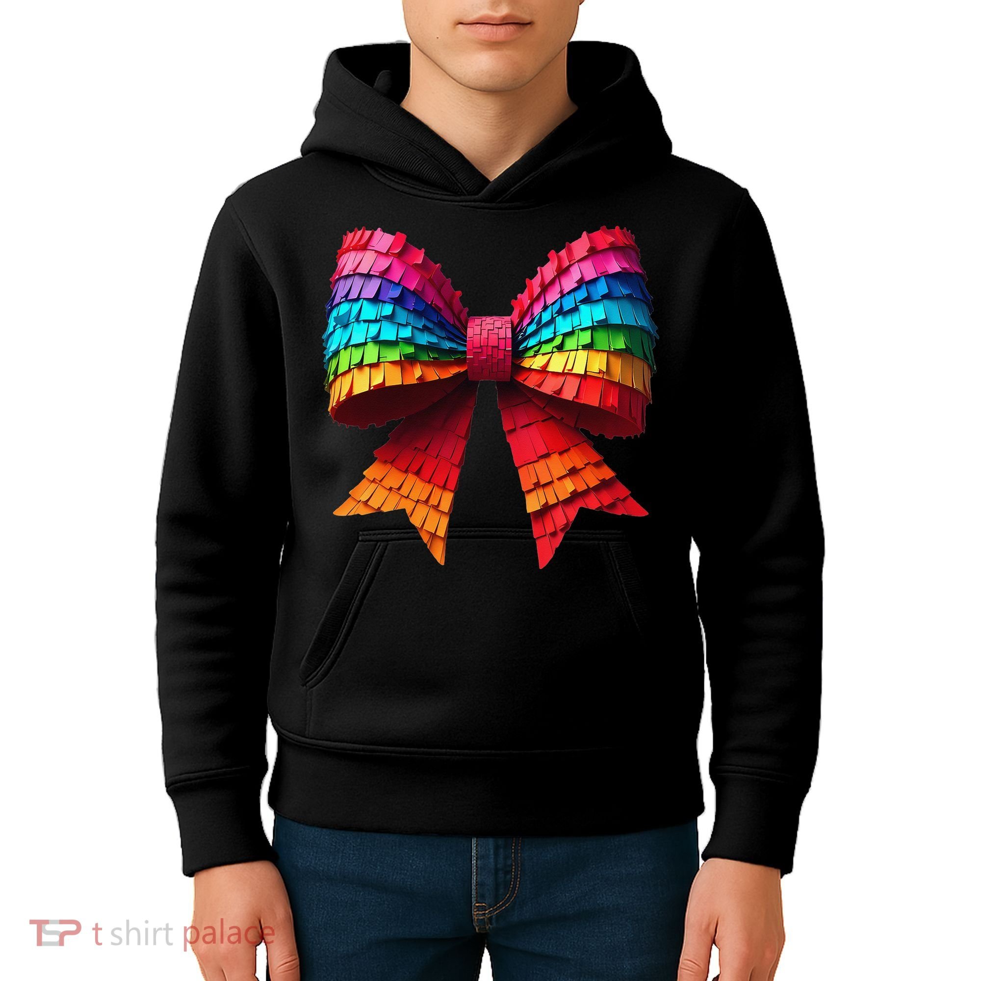 Mexican Pinata Bow Mexican Coquette Cinco De Mayo Kids Hoodie