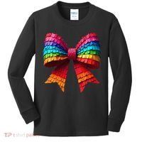 Mexican Pinata Bow Mexican Coquette Cinco De Mayo Kids Long Sleeve Shirt thumb 0
