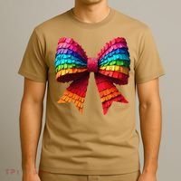 Mexican Pinata Bow Mexican Coquette Cinco De Mayo T-Shirt thumb 3