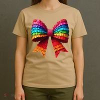 Mexican Pinata Bow Mexican Coquette Cinco De Mayo T-Shirt thumb 4
