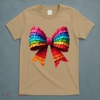 Mexican Pinata Bow Mexican Coquette Cinco De Mayo T-Shirt thumb 5