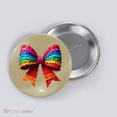 Mexican Pinata Bow Mexican Coquette Cinco De Mayo Button