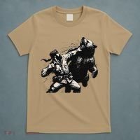 Man Punching Bear Funny Retro Vintage Hunting T-Shirt thumb 5