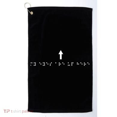 Marcus Pork Braille M.Y E.Y.E.S Are Up Here Golf Towel