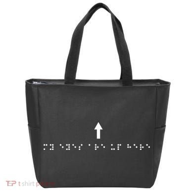 Marcus Pork Braille M.Y E.Y.E.S Are Up Here Tote Bag