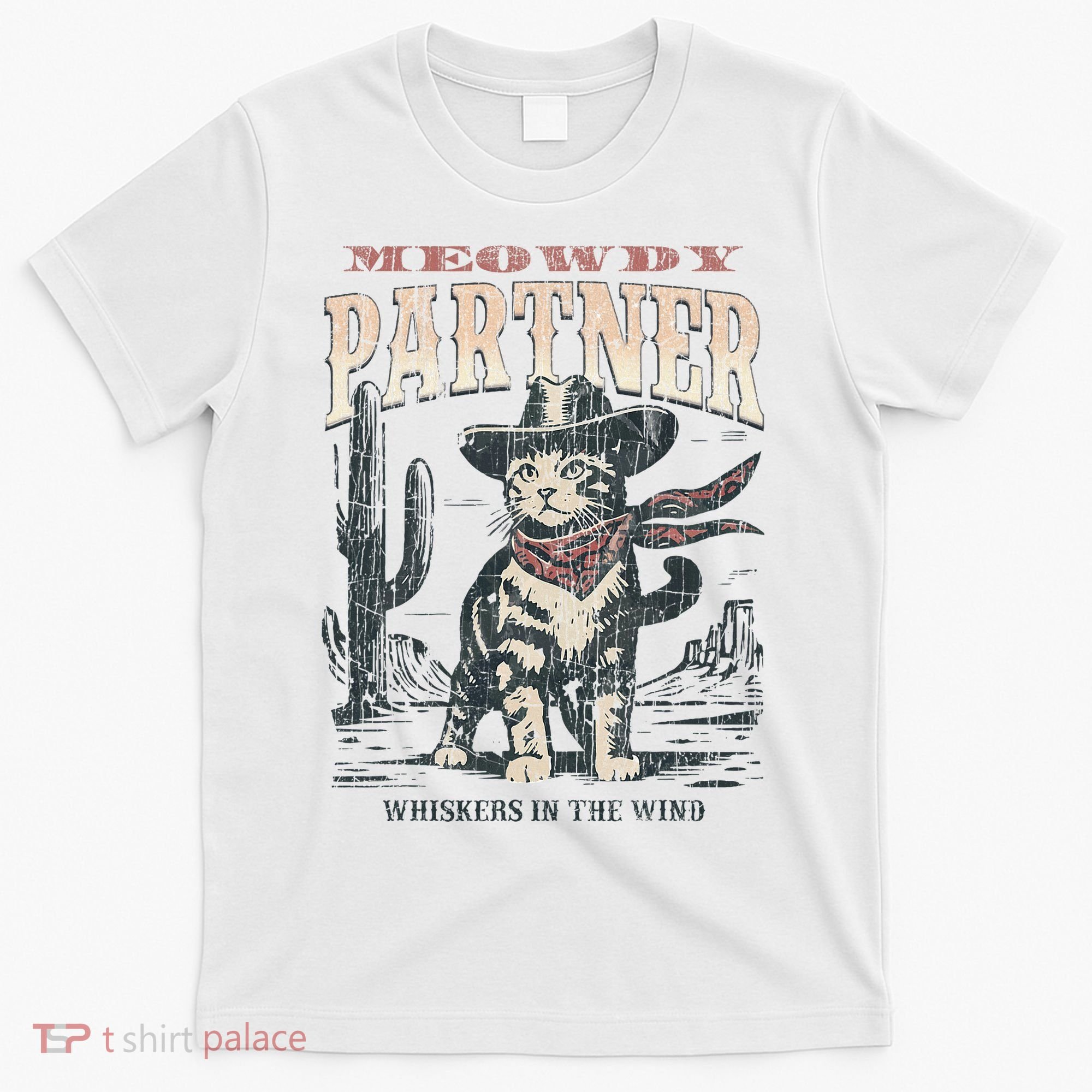 Meowdy Partner Cowboy Cat Vintage T-Shirt