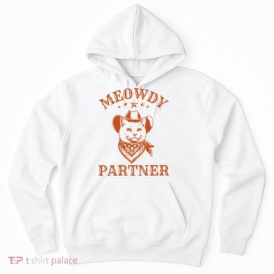 Meowdy Partner Cowboy Cat Vintage Cowboy Hoodie