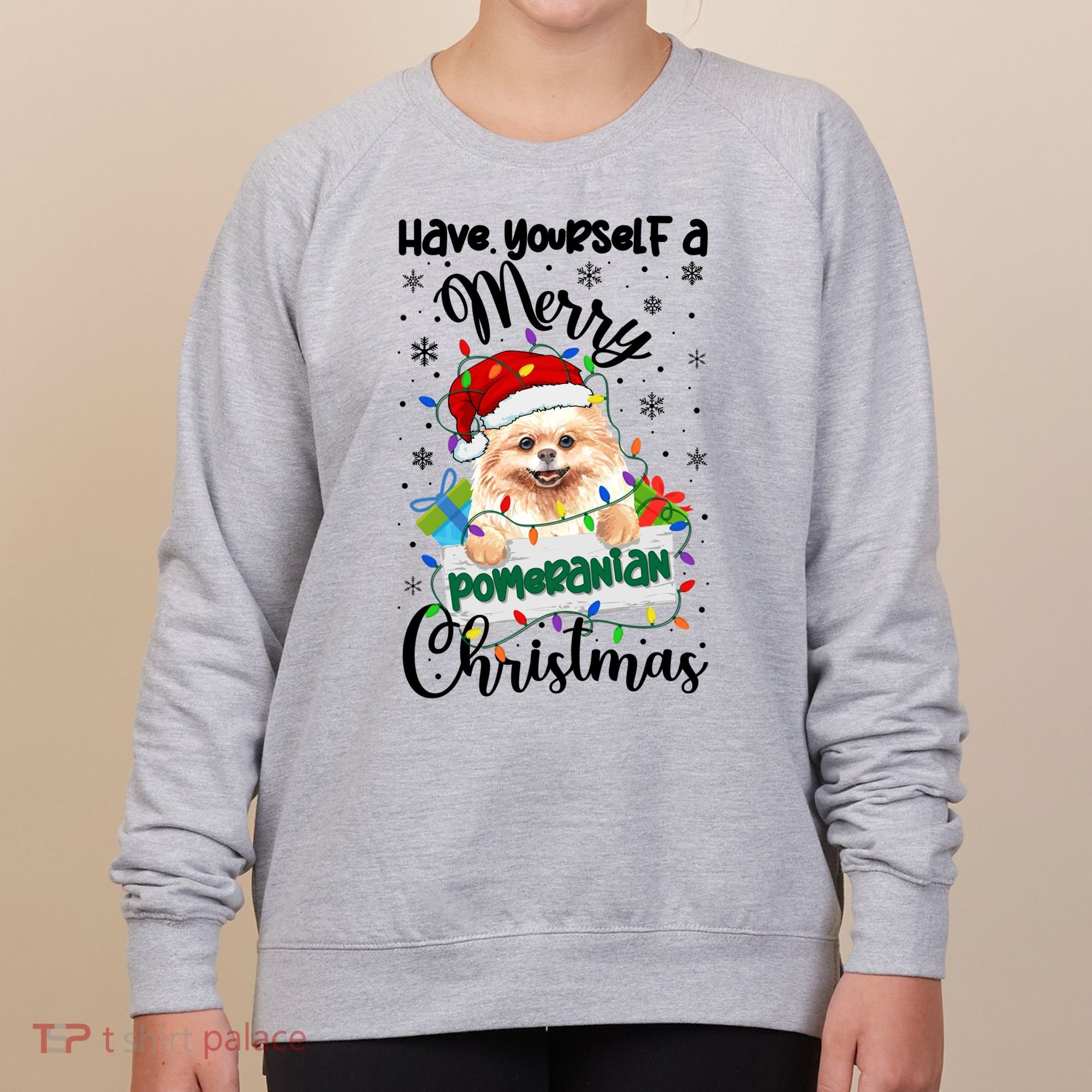 Merry Pomeranian Christmas Pomeranian Xmas Party Meaningful Gift Women's Sweatshirt