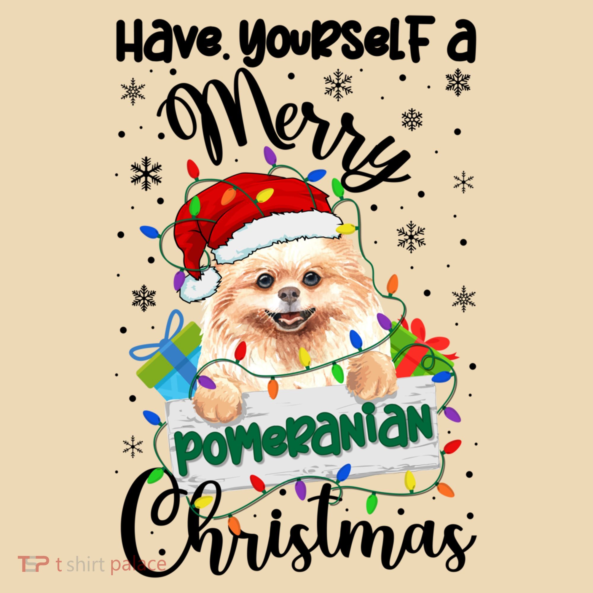 Merry Pomeranian Christmas Pomeranian Xmas Party Meaningful Gift Tote Bag