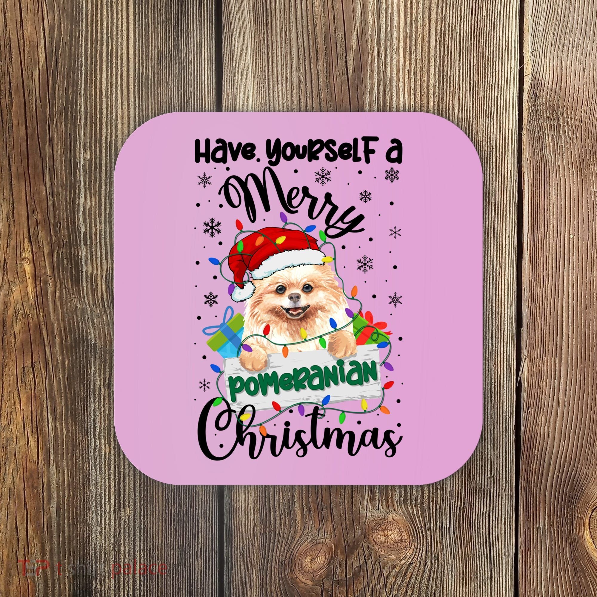Merry Pomeranian Christmas Pomeranian Xmas Party Meaningful Gift Coaster