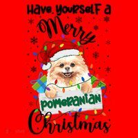 Merry Pomeranian Christmas Pomeranian Xmas Party Meaningful Gift Santa Hat thumb 1